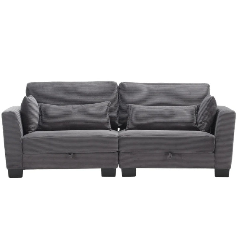 UNITED Modular Sectional Sofa L Shaped Modular Couch with Reversible Chaise Modular Sofa Sectional Couch with Storage Seats-海智集-Default-