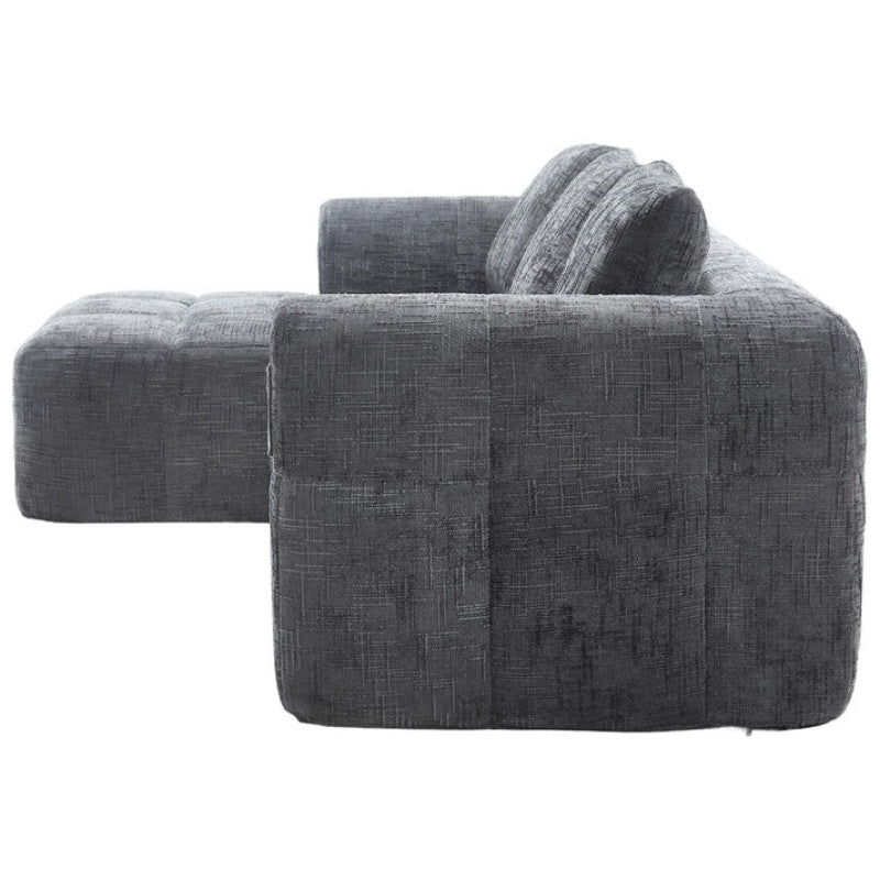 UNITED WE WIN 98.42-inch modular sectional sofa, modern modular L-shaped sofa with chaise longue, equipped with small side pockets and free of compression during installation.-海智集-Default-