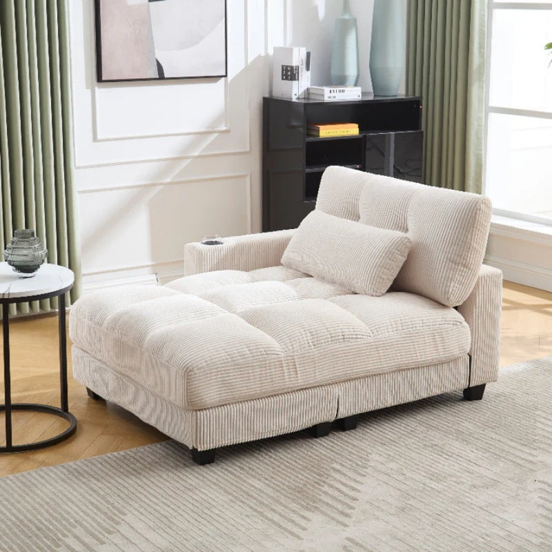 UNITED WE WIN Sleeper Sofa Couch Bed,Oversized Chaise Lounge Chair Cozy Cloud Couch-海智集-Default-