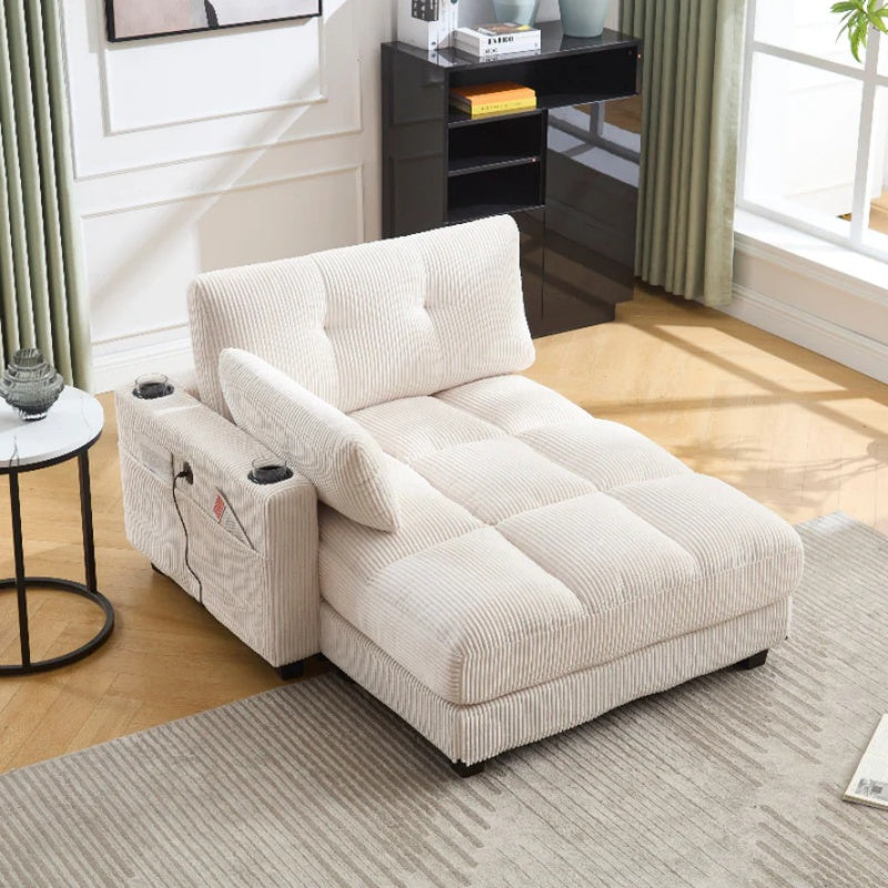 UNITED WE WIN Sleeper Sofa Couch Bed,Oversized Chaise Lounge Chair Cozy Cloud Couch-海智集-Default-