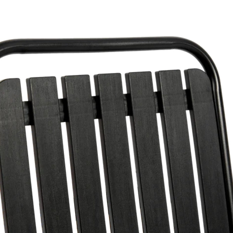 5-Piece Plastic chair and steel table Outdoor Dining Set, plastic Chairs and Table Set for Garden Patio, Black-海智集-Default-