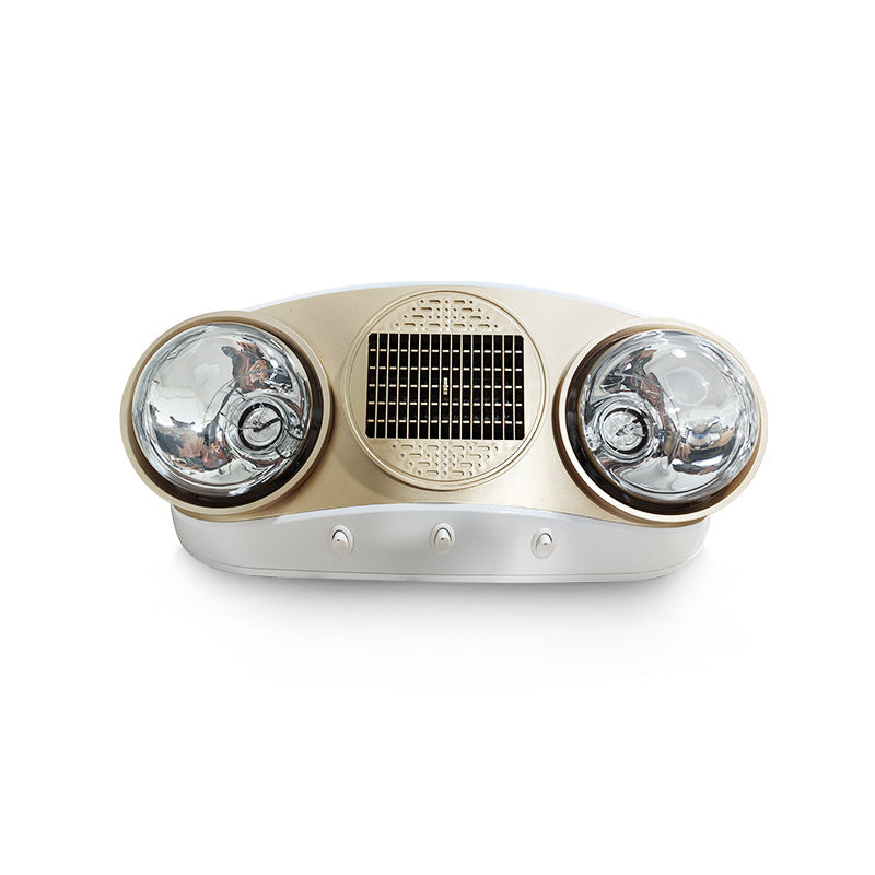 Bathroom Heater Wall-Mounted No-Drill Explosion-Proof Waterproof Two-Light Warm Air Bathroom Light Heater Heating-Kitchen & Bathroom-海智集-Two-Light Wall-Mounted Heater - Gold-
