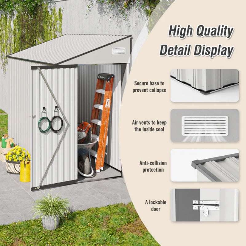 Campcraft Optional two-color storage shed, single hinge door, solid structural design, good ventilation, surface with protective film, and suitable for various scenarios-海智集-Default-
