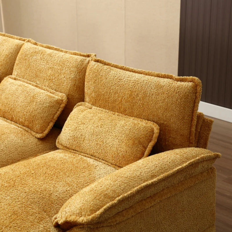 UNITED WE WIN Modern Large chenille Fabric U-Shape Sectional Sofa-海智集-Default-