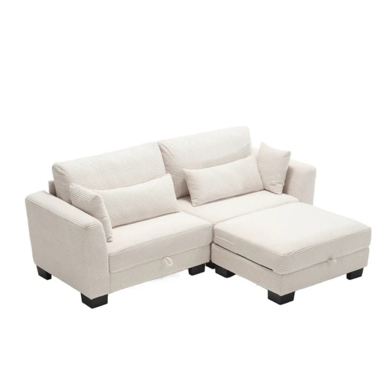UNITED Modular Sectional Sofa L Shaped Modular Couch with Reversible Chaise Modular Sofa Sectional Couch with Storage Seats-海智集-Default-