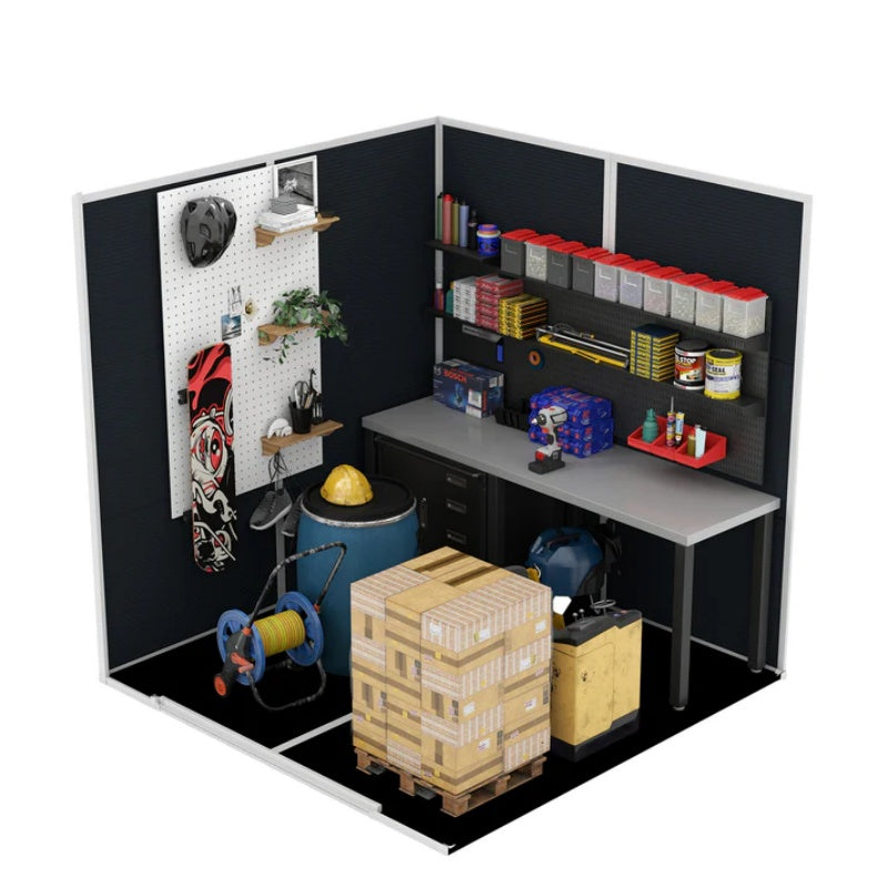 Campcraft 6*6ft resin storage shed, high quality pp material, strong structure, waterproof, rust and UV proof, large storage space, 12mm thick pp board, HD window lighting Dark gray-海智集-Default-