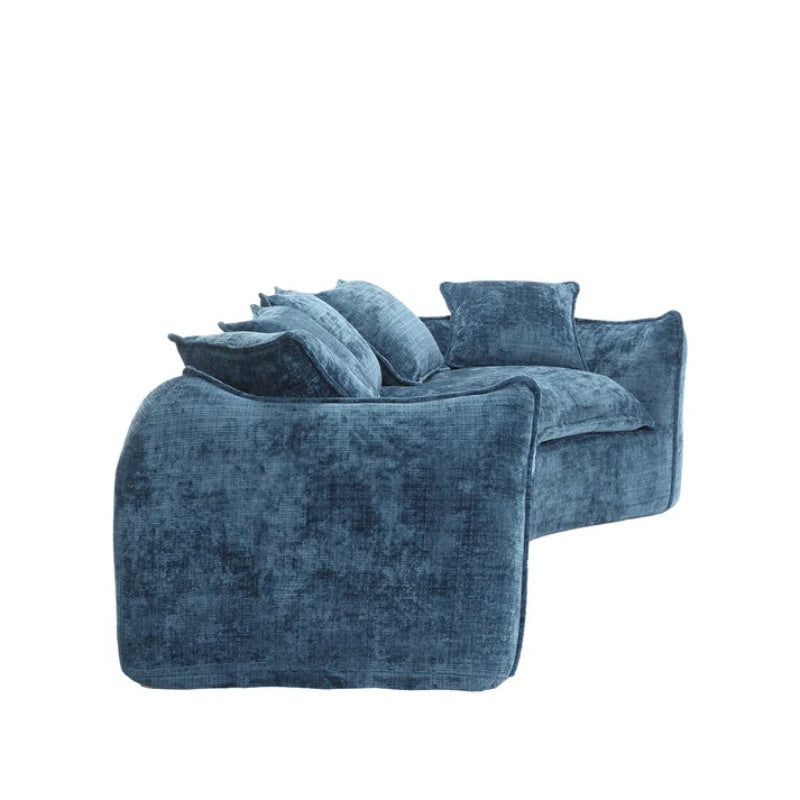 Modular Sectional Sofa, U-Shaped Couch with Sofa for five & Pillows, Modern Minimalist chenille Fabric Large Comfy Cloud Sofas, Living Room Furniture Sets-海智集-Default-