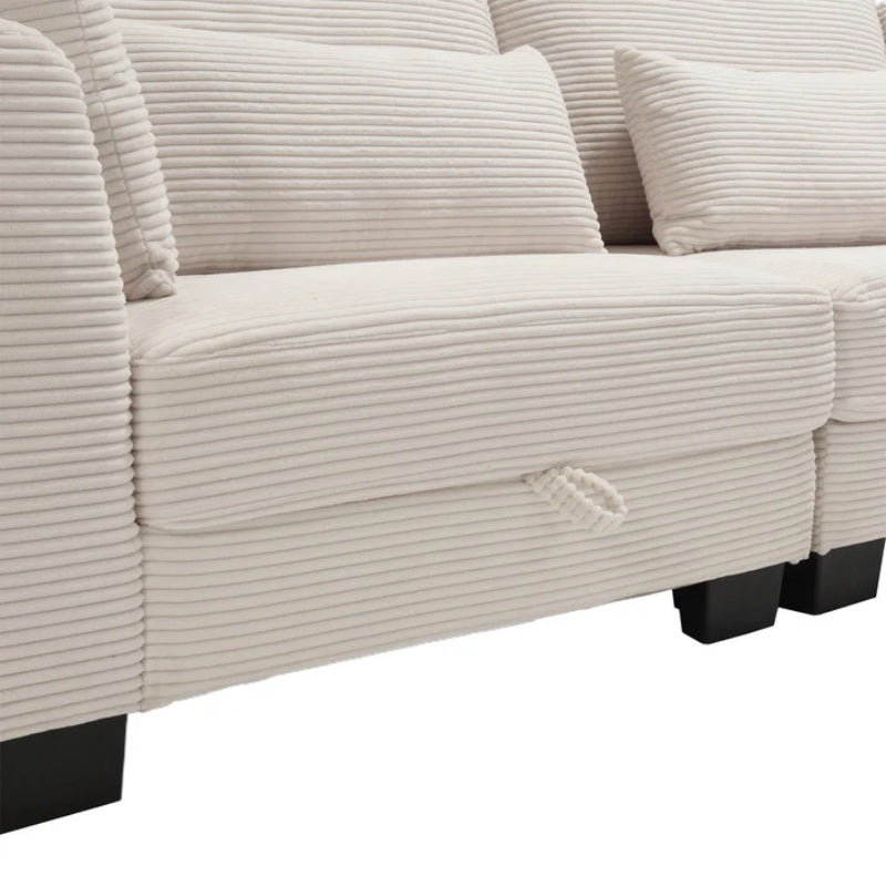 UNITED Modular Sectional Sofa L Shaped Modular Couch with Reversible Chaise Modular Sofa Sectional Couch with Storage Seats-海智集-Default-