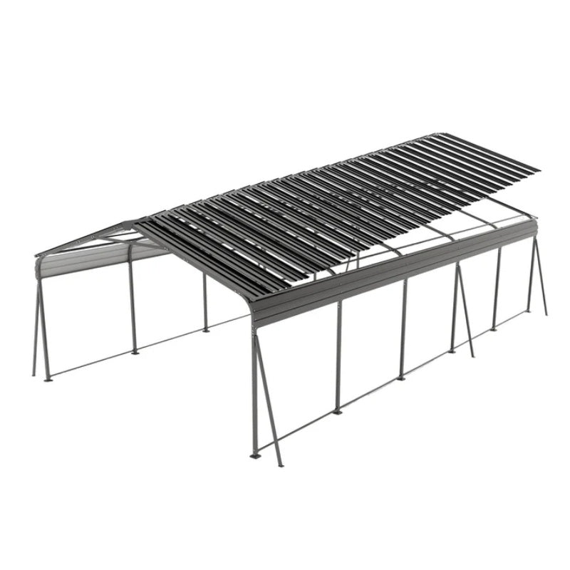 Campcraft 13 x 26.5 ft carport, 0.25mm thick, with protective film to prevent scratching, 2 pairs of adhesive gloves, 3 hooks, 12 expansion screws, 6 fixed iron pieces-海智集-Default-