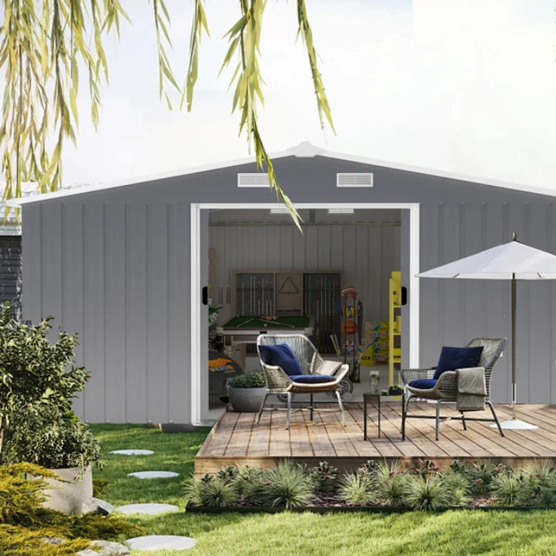 Campcraft 0.25mm color steel plate, surface protective film, Two daylight Windows, A practical and thoughtful gift,two colors can be freely selected storage sheds-海智集-Default-