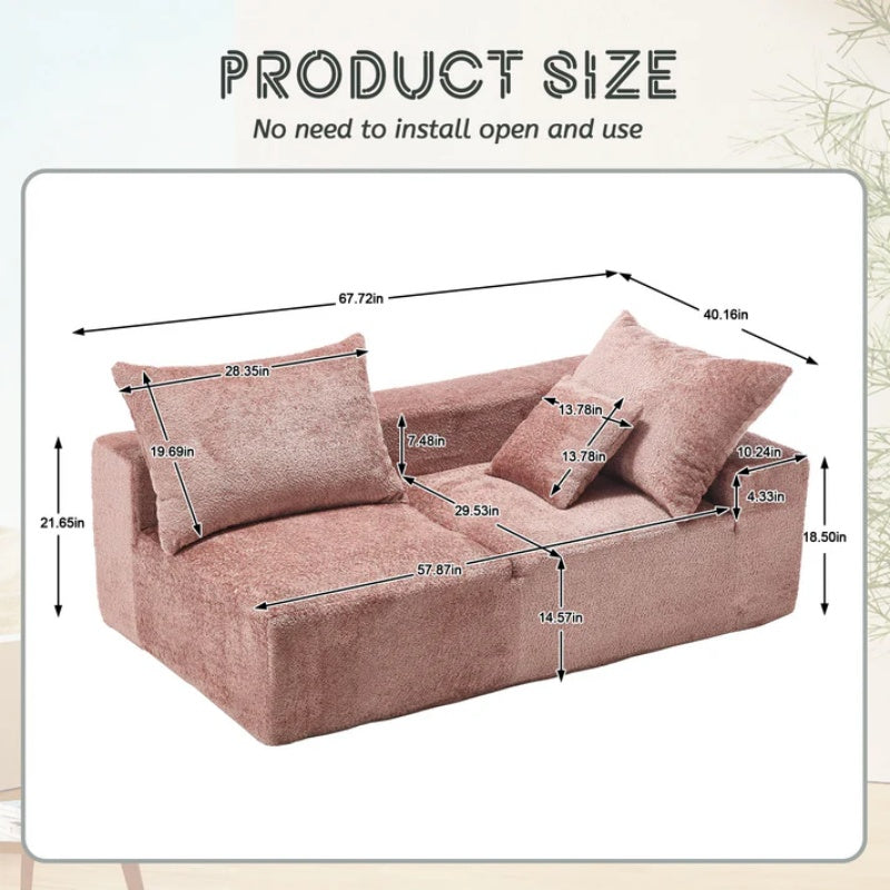 UNITED WE WIN Exquisite fabric technology, intimate two-person design, lazy leisure sitting, free combination of flexible and changeable, a wide range of scene applicability of the sofa-海智集-Default-