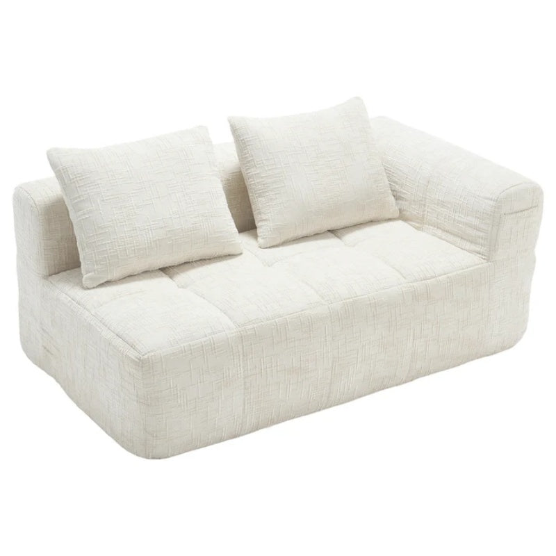 UNITED WE WIN Chenille Loveseat Sofa,Minimalist Modular Couches Sleeper for Living Room Bedroom Apartment Lounge-海智集-Default-