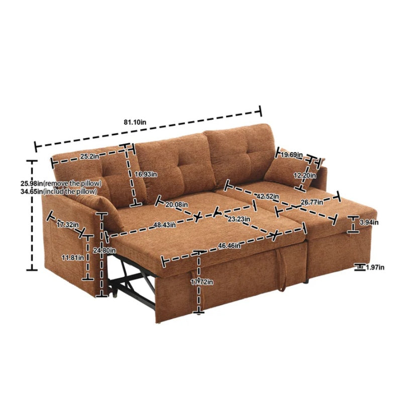 UNITED WE WIN-Furniture, modular L-shaped sofa, modular long sofa with reversible chaise lounge, Sofa bed, Sleeper sofa, modular sofa combination with storage seats.-海智集-Default-