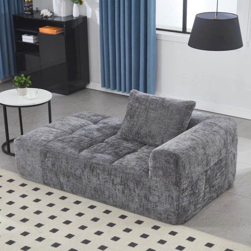 UNITED WE WIN Chenille Loveseat Sofa,Minimalist Modular Couches Sleeper for Living Room Bedroom Apartment Lounge-海智集-Default-
