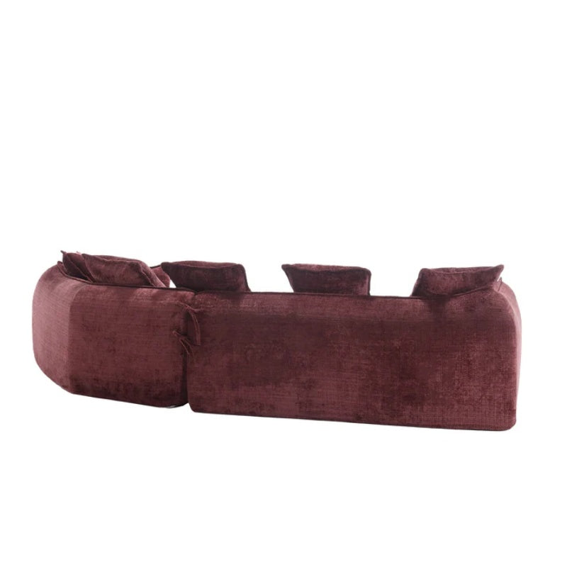 Modular Sectional Sofa, U-Shaped Couch with Sofa for five & Pillows, Modern Minimalist chenille Fabric Large Comfy Cloud Sofas, Living Room Furniture Sets-海智集-Default-