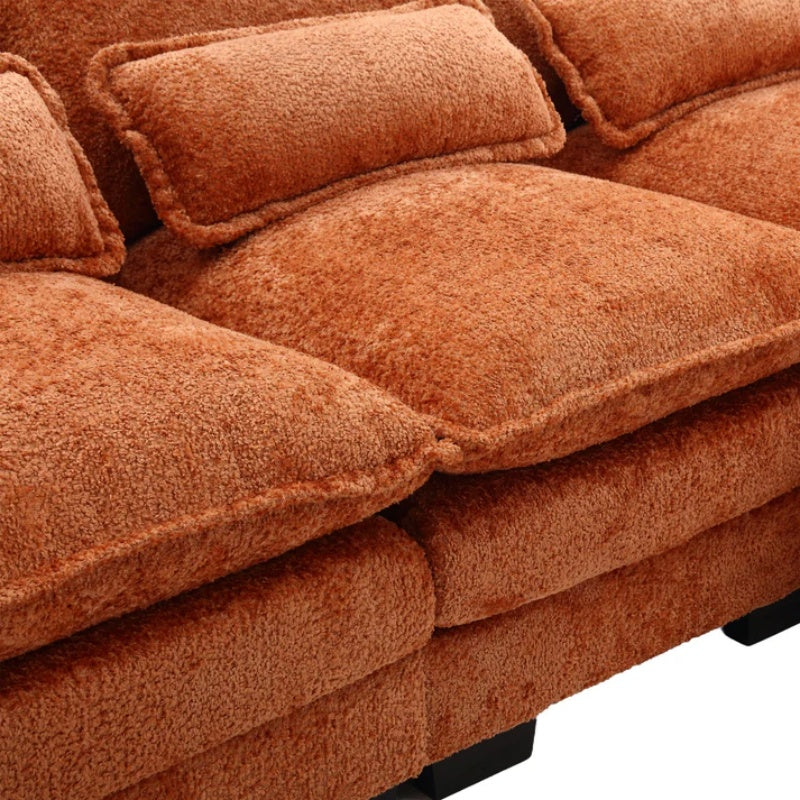 UNITED WE WIN Modern Large chenille Fabric U-Shape Sectional Sofa-海智集-Default-