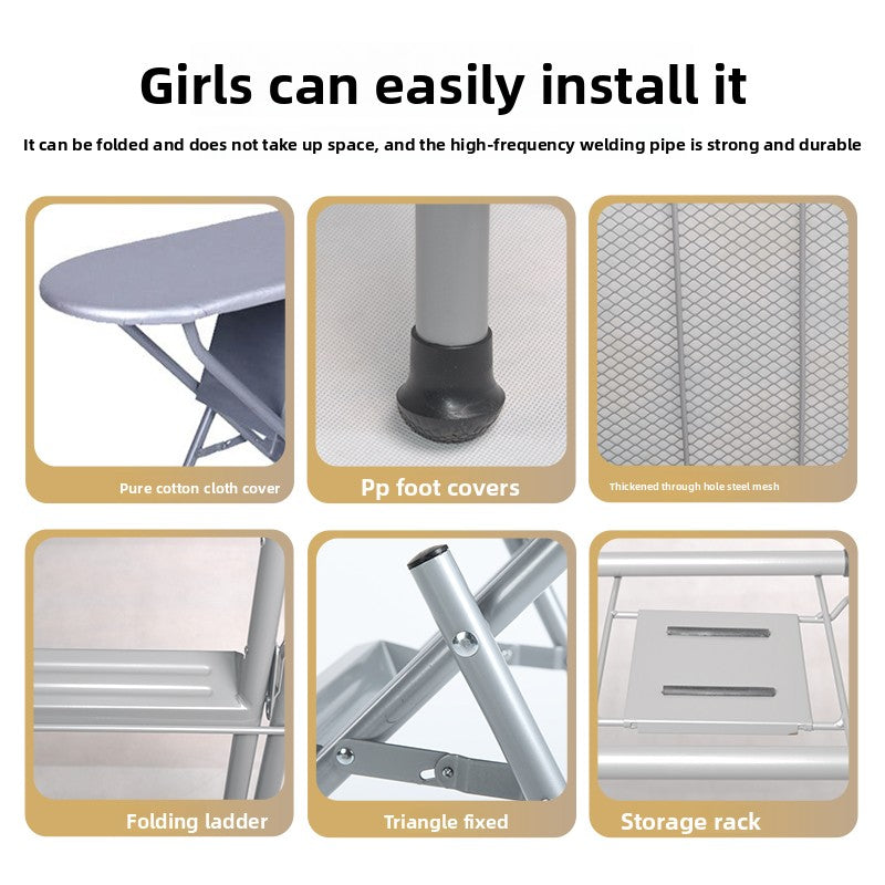Extra Large Dual-Use Folding Ironing Board Ironing Board Ironing Board Rack Ladder Ironing Rack Ironing Board Ironing Board Ladder-海智集-