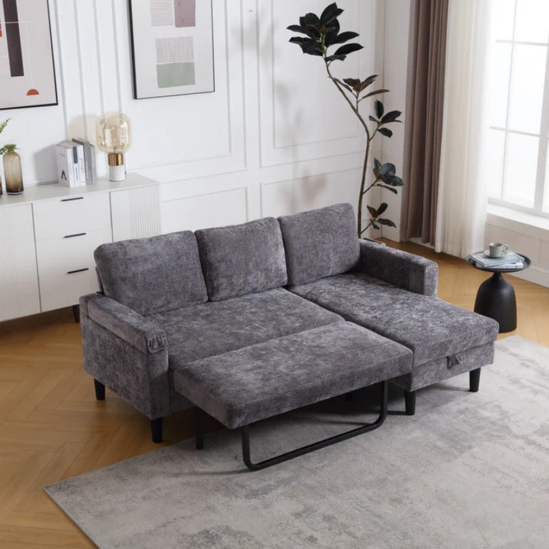 UNITED Sectional Sofa Reversible Sectional Sleeper Sectional Sofa with Storage Chaise-海智集-Default-