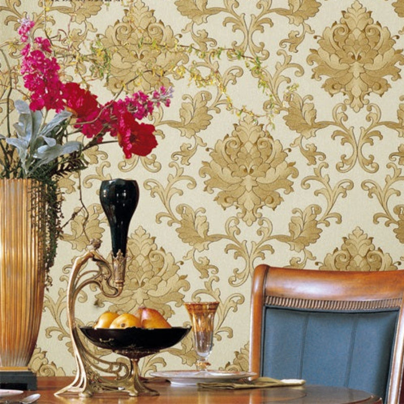The blooming flowers Wallpaper: Endowing the living room with a European romantic style-海智集-