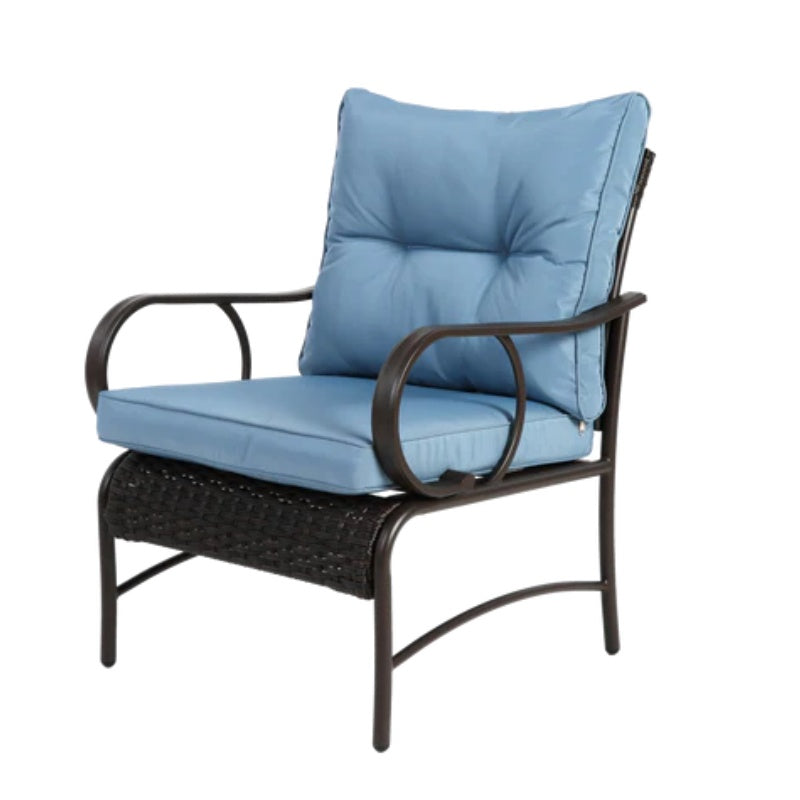 3 Pieces Patio Set Outdoor Wicker Furniture Sets Modern Rattan Chair Conversation Sets with Coffee Table-海智集-Default-