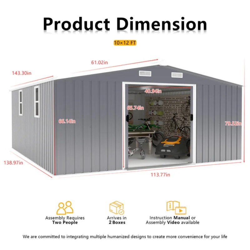 Campcraft 0.25mm color steel plate, surface protective film, Two daylight Windows, A practical and thoughtful gift,two colors can be freely selected storage sheds-海智集-Default-