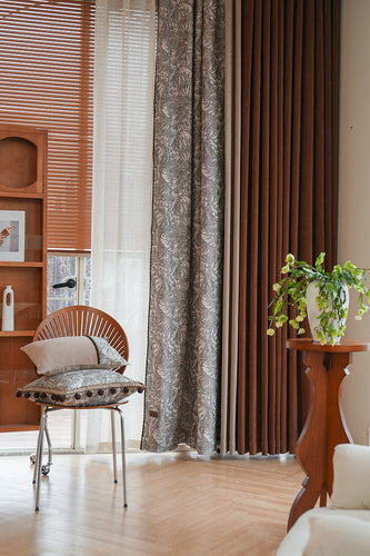 Shan Ye Hua Du Curtain:boasts a stunning drape and is sure to enhance the aesthetic of any room-海智集-