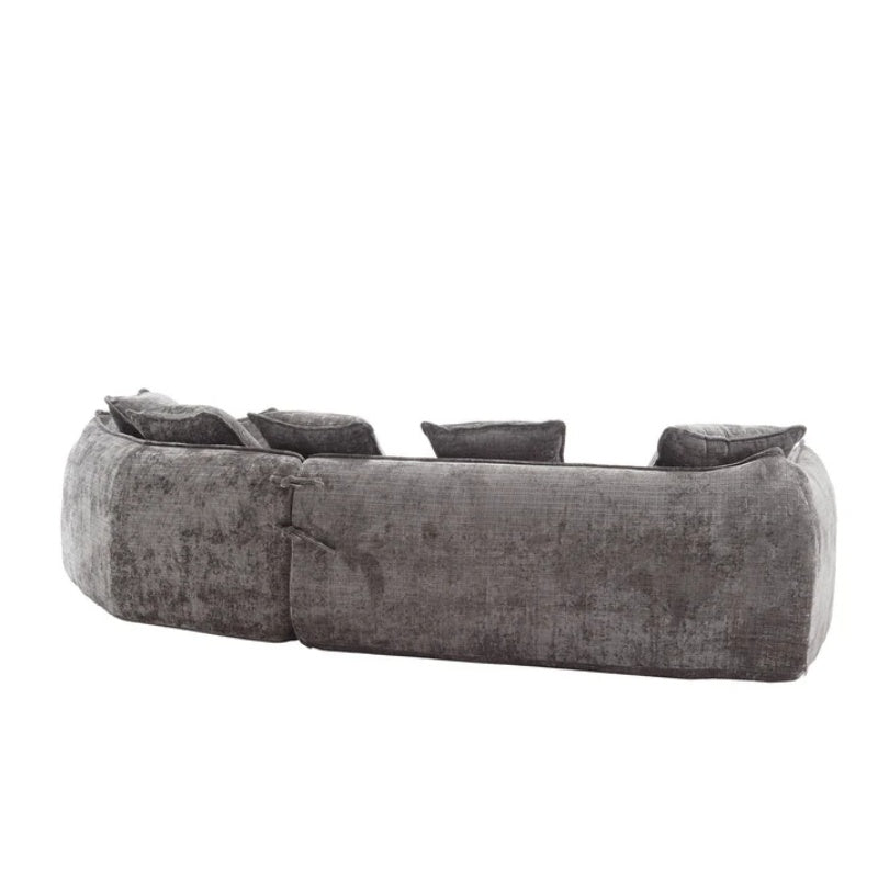 Modular Sectional Sofa, U-Shaped Couch with Sofa for five & Pillows, Modern Minimalist chenille Fabric Large Comfy Cloud Sofas, Living Room Furniture Sets-海智集-Default-