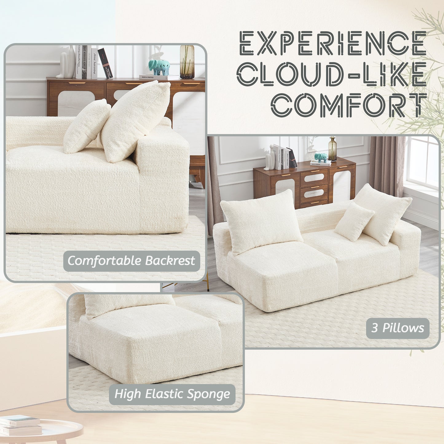 UNITED WE WIN Exquisite fabric technology, intimate two-person design, lazy leisure sitting, free combination of flexible and changeable, a wide range of scene applicability of the sofa-海智集-Default-