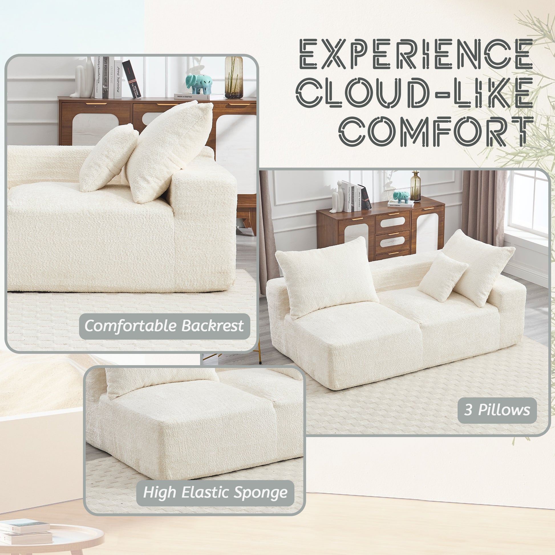 UNITED WE WIN Exquisite fabric technology, intimate two-person design, lazy leisure sitting, free combination of flexible and changeable, a wide range of scene applicability of the sofa-海智集-Default-