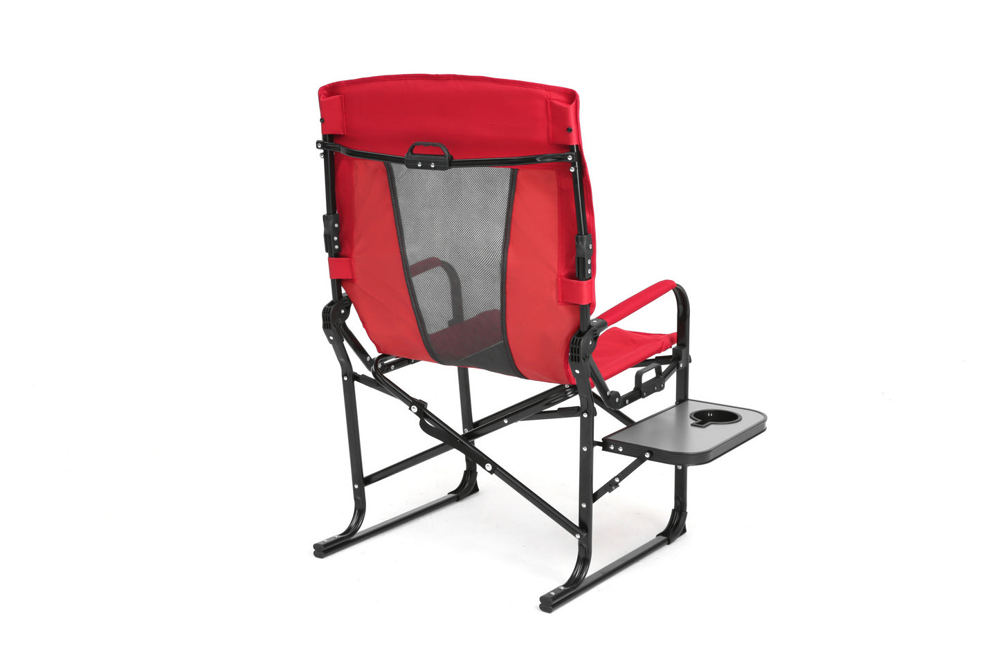 Camping Directors Chair, Heavy Duty,Oversized Portable Folding Chair with Side Table, Pocket for Beach, Fishing,Trip,Picnic,Lawn Red-海智集-Default-