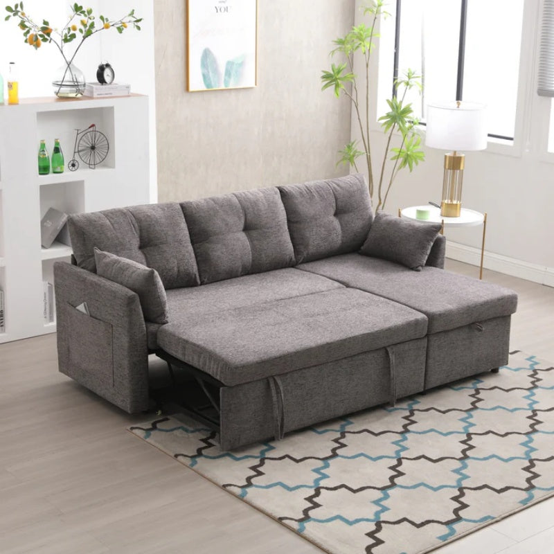UNITED WE WIN-Furniture, modular L-shaped sofa, modular long sofa with reversible chaise lounge, Sofa bed, Sleeper sofa, modular sofa combination with storage seats.-海智集-Default-