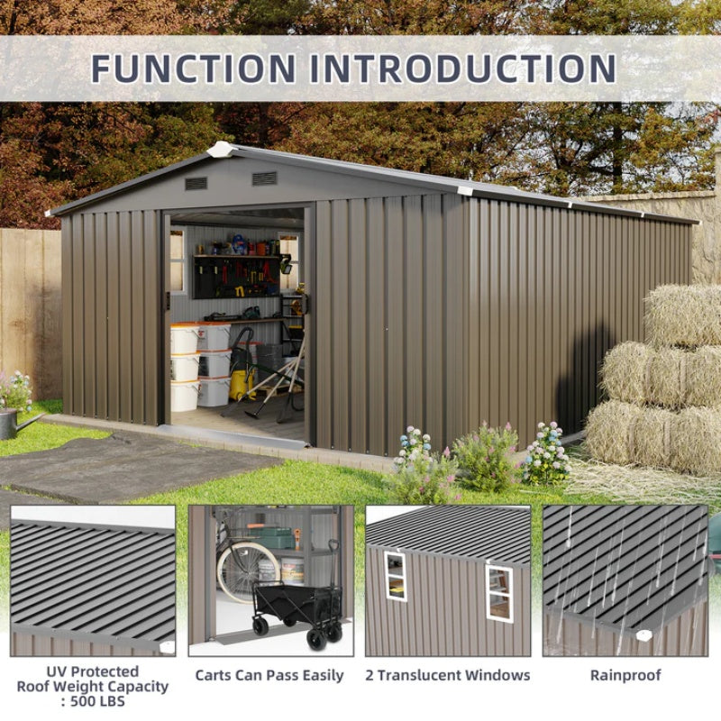 Campcraft 0.25mm color steel plate, surface protective film, Two daylight Windows, A practical and thoughtful gift,two colors can be freely selected storage sheds-海智集-Default-