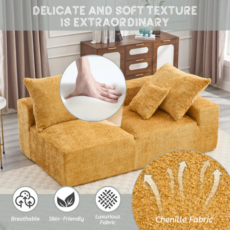 UNITED WE WIN Exquisite fabric technology, intimate two-person design, lazy leisure sitting, free combination of flexible and changeable, a wide range of scene applicability of the sofa-海智集-Default-