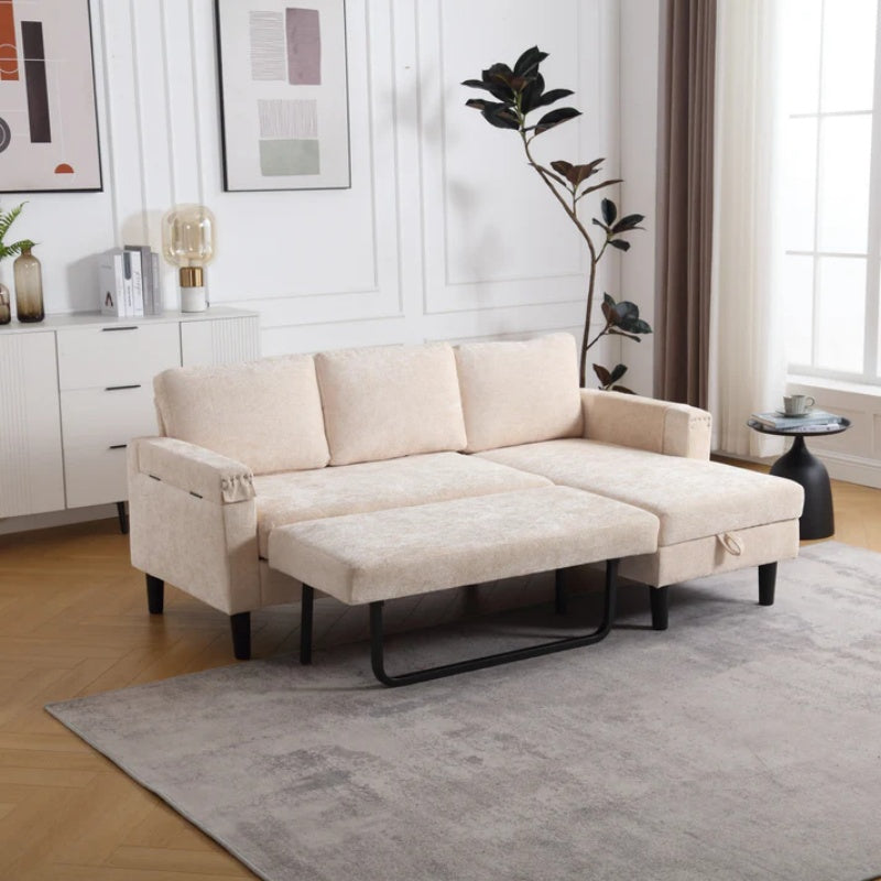 UNITED Sectional Sofa Reversible Sectional Sleeper Sectional Sofa with Storage Chaise-海智集-Default-