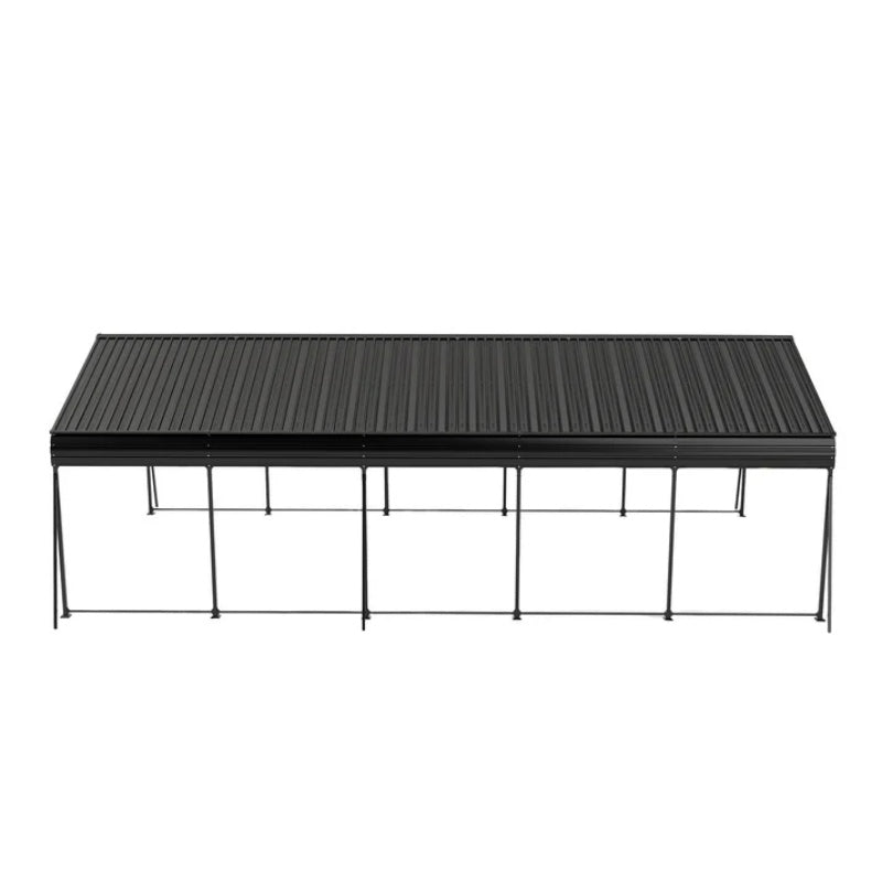 Campcraft 13 x 26.5 ft carport, 0.25mm thick, with protective film to prevent scratching, 2 pairs of adhesive gloves, 3 hooks, 12 expansion screws, 6 fixed iron pieces-海智集-Default-