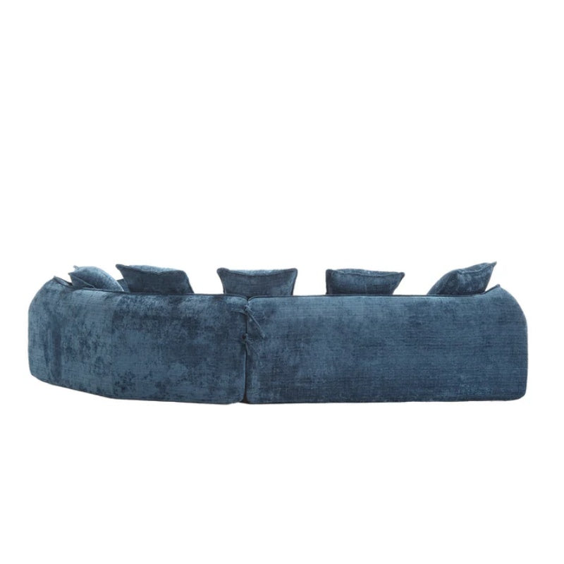 Modular Sectional Sofa, U-Shaped Couch with Sofa for five & Pillows, Modern Minimalist chenille Fabric Large Comfy Cloud Sofas, Living Room Furniture Sets-海智集-Default-