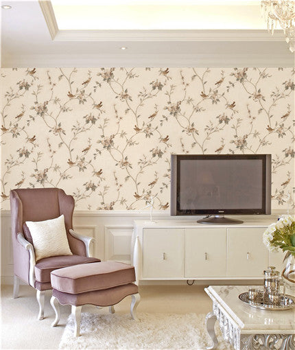 Spring Fragrance Wallpaper: Sketching an elegant picture of a European-style country bedroom-海智集-