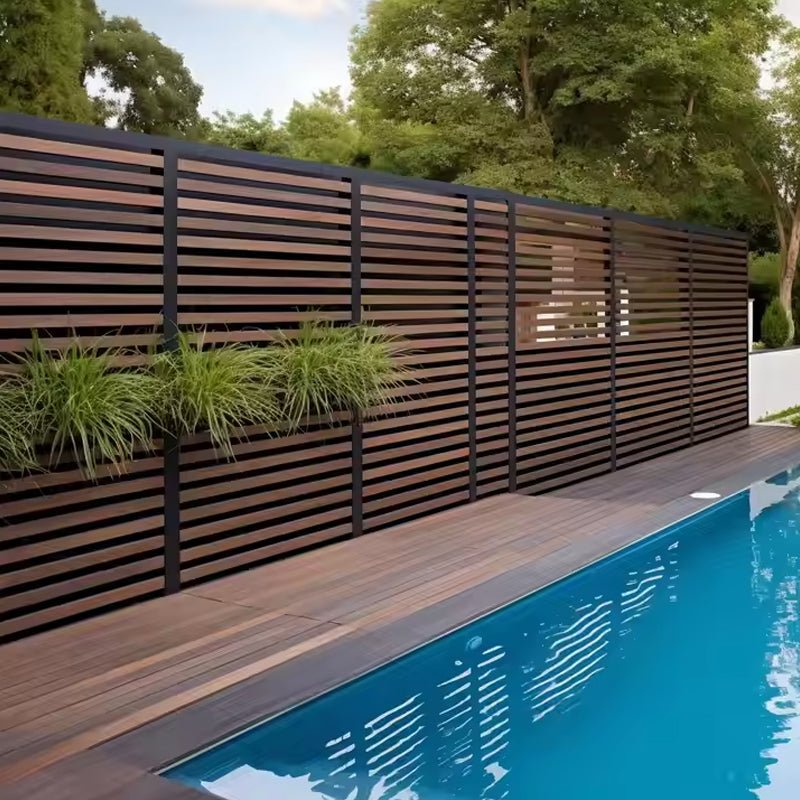 Free Maintenance Wooden Plastic Composite Fence Easy Installation Wpc Decorative Garden Fence-海智集-