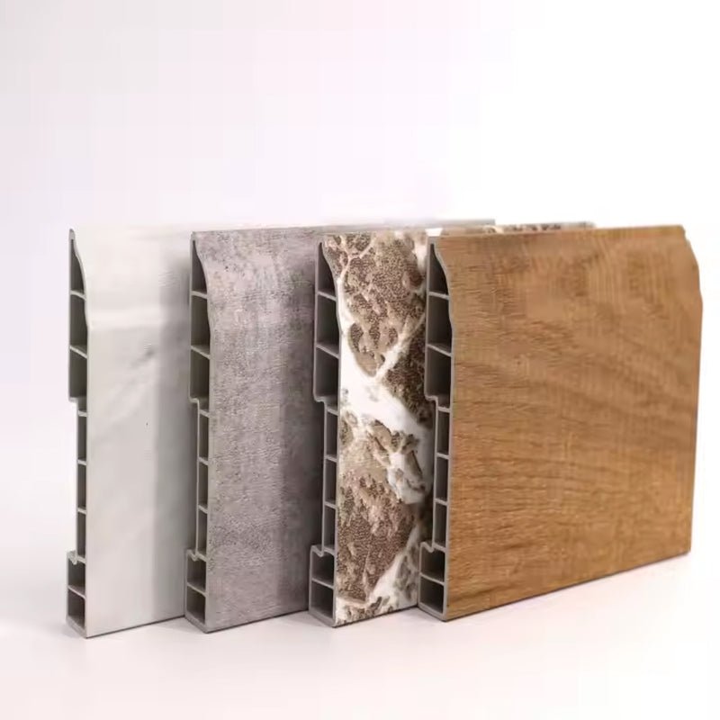 Free Samples Wall 150mm Stripe Floor Plastic Hospital Buy Wpc Spc Led Skirting Board Pvc Wood-海智集-