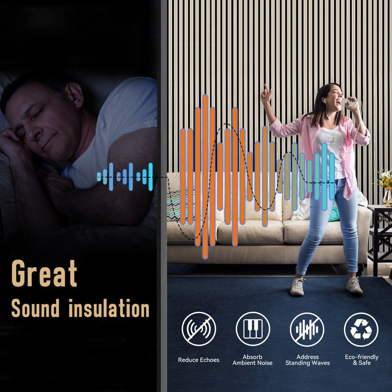 High Quality Modern Interior Studio Decoration Wooden Soundproof Slats Wall Panels Custom Grooved Acoustic Wall Panel - 海智集