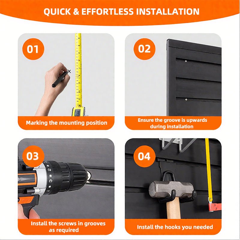 High Quality PVC Slat Panel Manufacturer Customizable Slatwall System for Garage and Warehouse Organization - 海智集