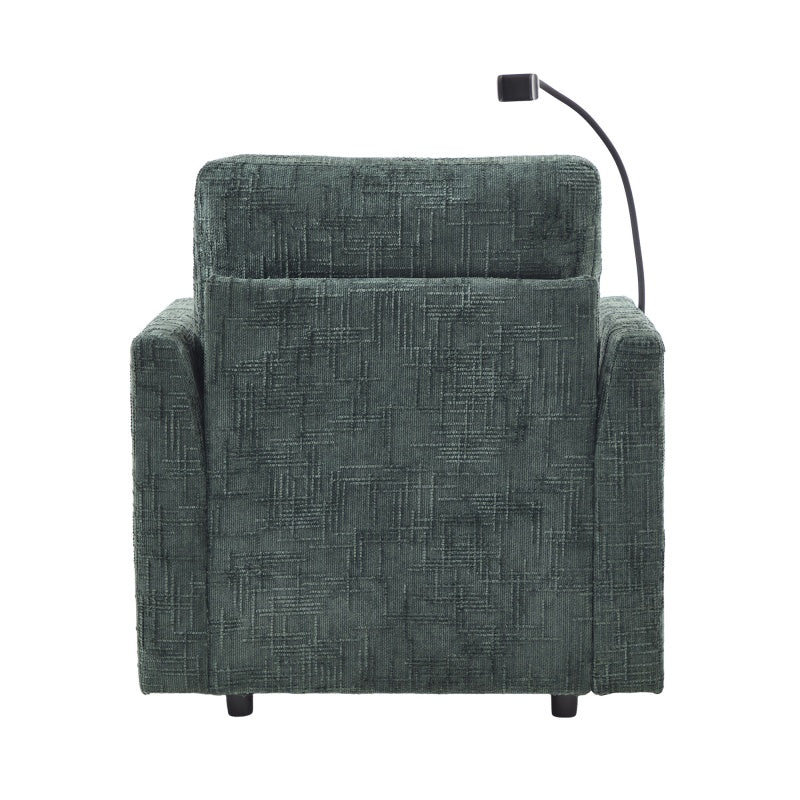 Multifunctional Recliner Sofa with Storage and Cell Phone Stand in Chenille for Living Room and Bedroom-海智集-Default-