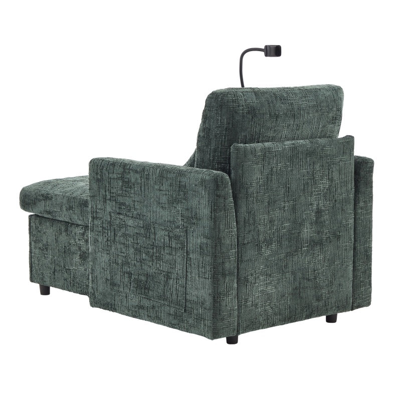 Multifunctional Recliner Sofa with Storage and Cell Phone Stand in Chenille for Living Room and Bedroom-海智集-Default-