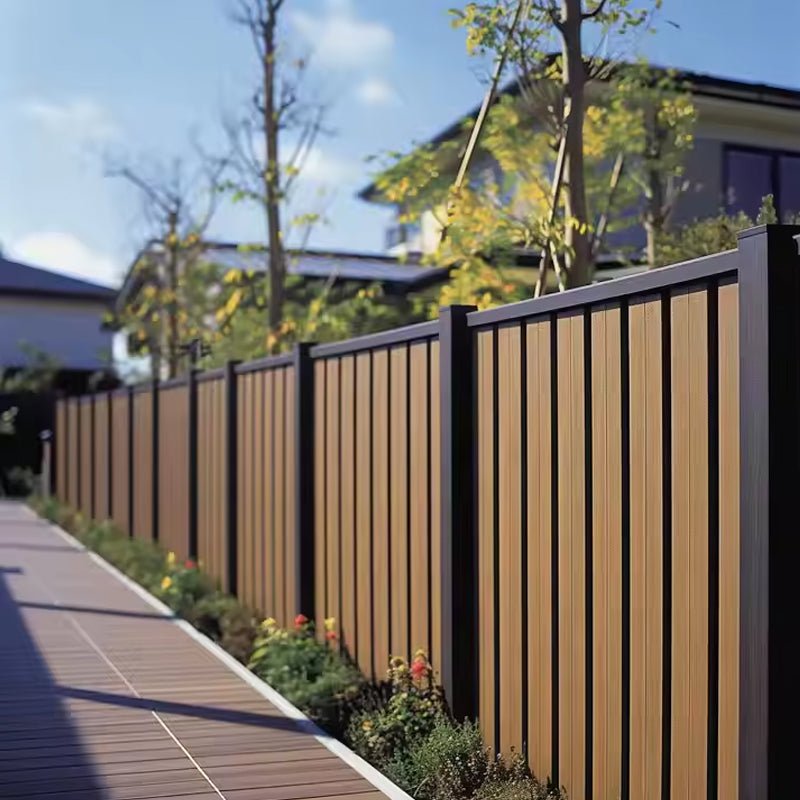 Outdoor Wpc Garden Privacy Fence Screen Durable Wood Privacy Fence Panel-海智集-