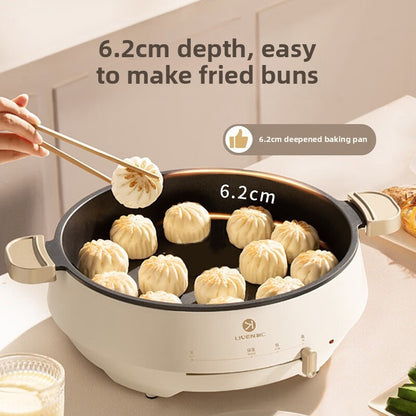 Electric Griddle for Home Use, Deepened and Enlarged Griddle, Electric Frying Pan, Pancake Maker, Multi-Functional Electric Griddle, Electric Pancake Pan, Flat Iron, Integrated Steak Griddle, Hot Pot-海智集-