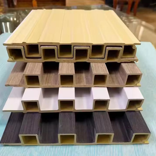 Home Improvement WPC 3D Wall Panels Reasonable Price Cladding Fluted Panels Wall Board Louvre Sheet-海智集-