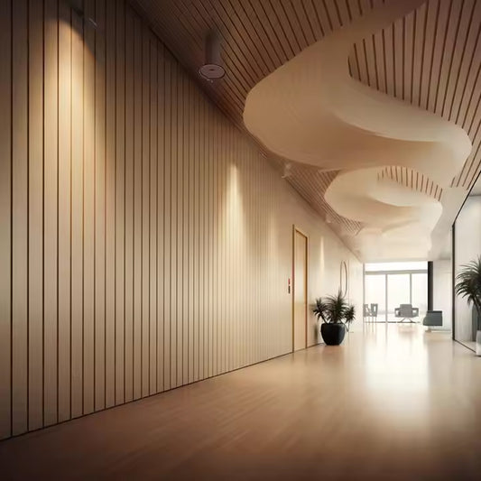 Slat Wall Aluminum Great Wall PlateMetal Cladding WPC Fluted Wall Panel-海智集-