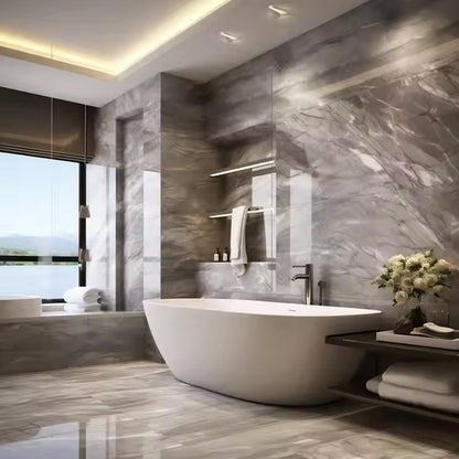 Hot Sale Modern SPC Wall Panels and Stone Vinyl Flooring Waterproof Interior Decoration for Hotel Soundproof Plastic Material-海智集-