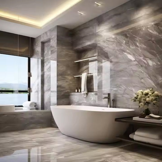 Hot Sale Modern SPC Wall Panels and Stone Vinyl Flooring Waterproof Interior Decoration for Hotel Soundproof Plastic Material-海智集-
