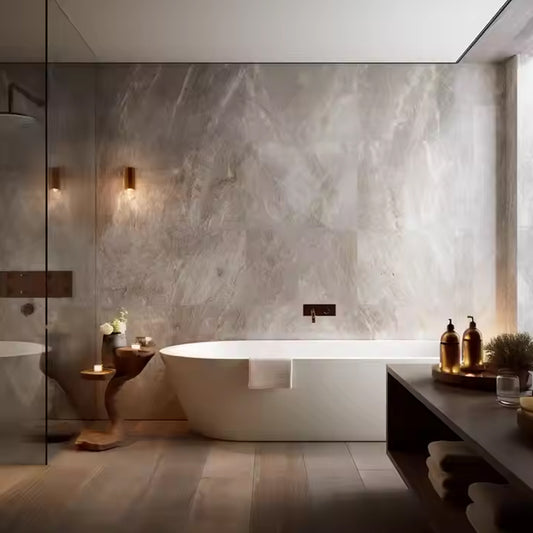 Bathroom Spc Wall Panel for Interior Decoration Pvc Marble Sheet Black Gold Line Uv Board-海智集-